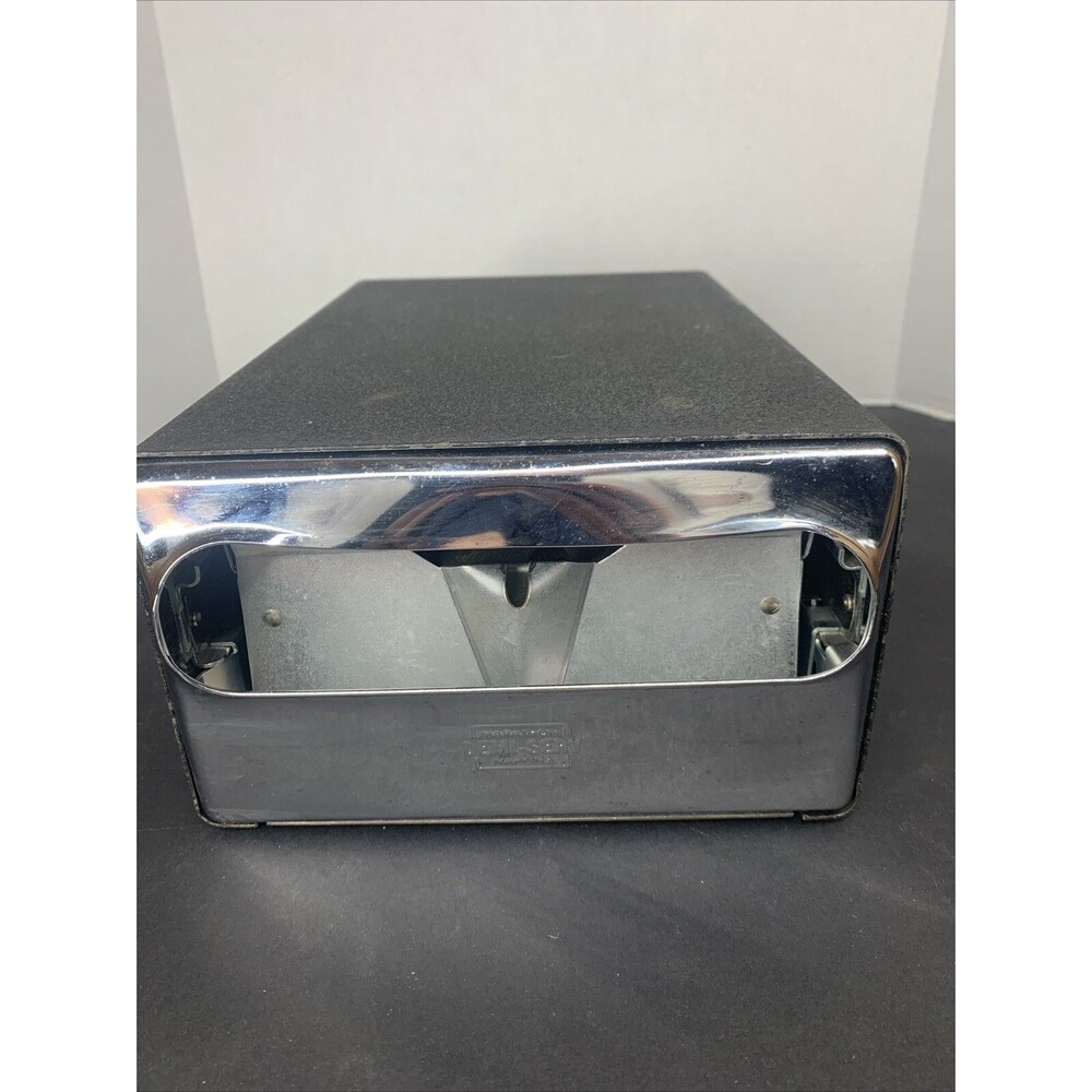 Old Vintage Marathon Napkin Holder Black & Chrome 1950s Diner Table